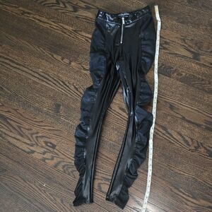 Maniere De Voir Shiny Black Pants